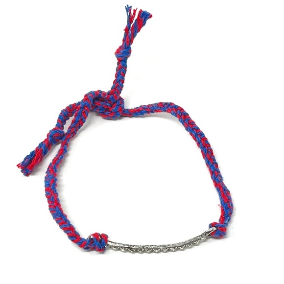 New Free People Adjustable Friendship Metal Textile Bracelet - Picture 1 of 4